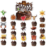 Decorazioni per torte 13 pezzi - Bandierine per torte - Accessori professionali - Decorazioni per cupcake - Decorazioni per feste - Materiali lignei/cartacei