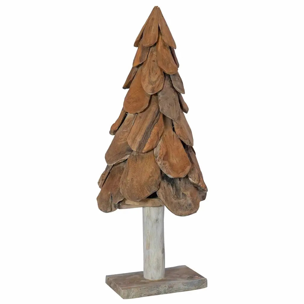 Albero di Natale Marrone 91 cm Legno massello di teak