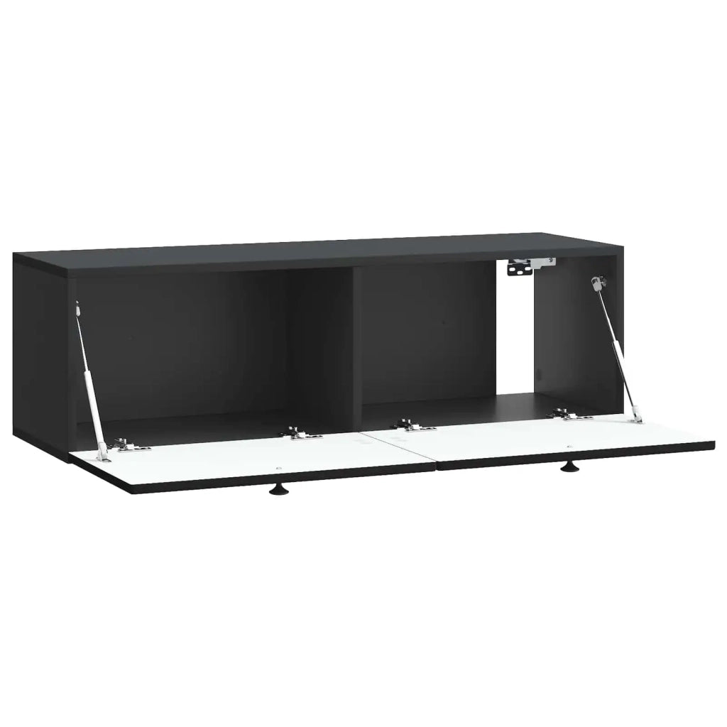 Mobile Porta TV da Muro Montaggio a parete Nero 98 x 31 x 30 cm 898046