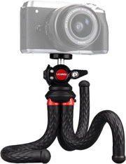 Mini treppiede per fotocamera e videocamera - flessibile e leggero - 1 pezzo - nero