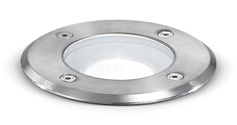 Faretto da Incasso Calpestabile GES260 - Segnapasso a LED con Struttura in Alluminio e Cover in Acciaio Inox AISI 306, IP67 - Gealuce
