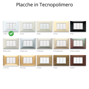 Vimar plana placca 3 posti pezzi 20 tecnopolimero bianco 14653.01