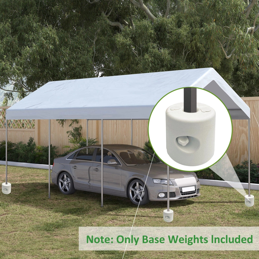 Set di 4 Piedi per Gazebo Pop-up in HDPE ¨C Zephmum ¨C Grigio 40x40x40 cm
