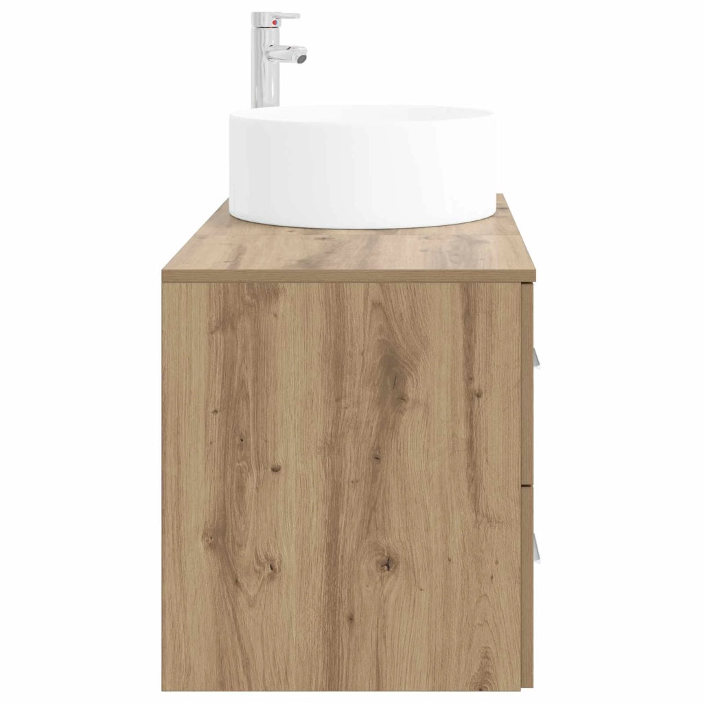 Set di mobili per il bagno 2 pz Rovere Artigianale 3404015