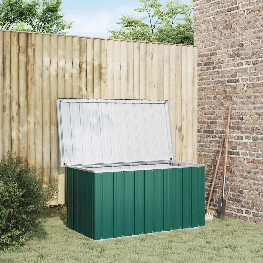 Baule da giardino verde 129x67x65 cm 46261