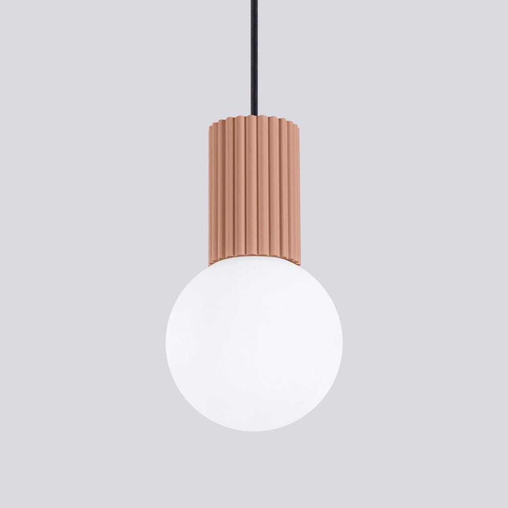 Lampada a sospensione SFERA vetro bianco mocca G9 Pure Lume