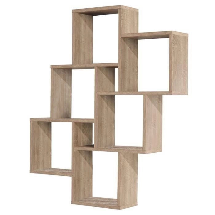 Mensola da parete LAURIO 2 - Decoro rovere - L81,2 x A94,3 x P15,7 cm - Made in Germany