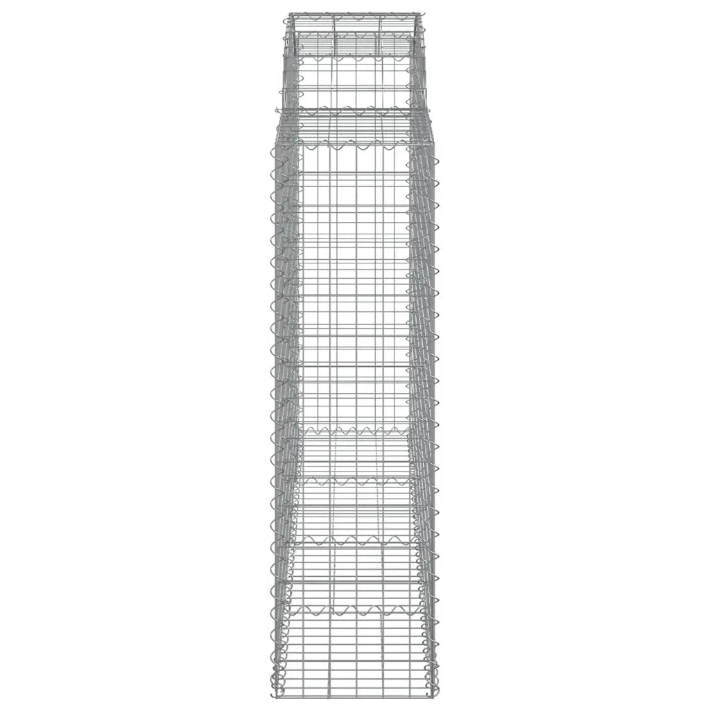 Cesti Gabbioni ad Arco 2 pz 200x50x140/160 cm Ferro Zincato 3146362