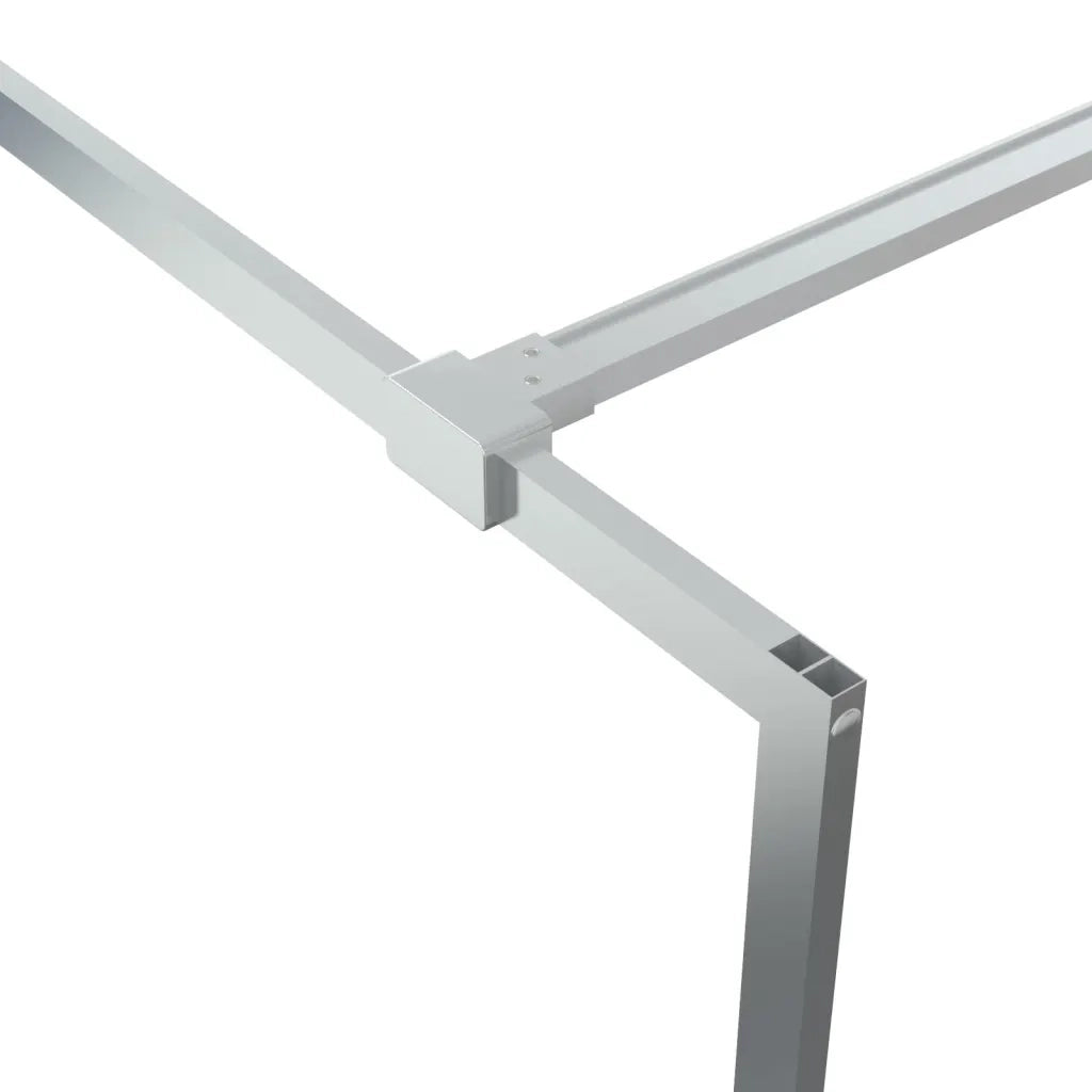Parete Doccia Walk in Argento 140x195 cm Vetro Trasparente ESG 152119