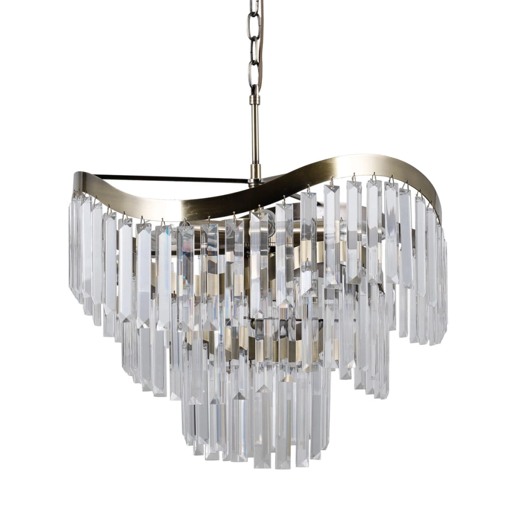 Lampadario Italux Sabriga cristallo bronzo 8xE14 PND-44544-8