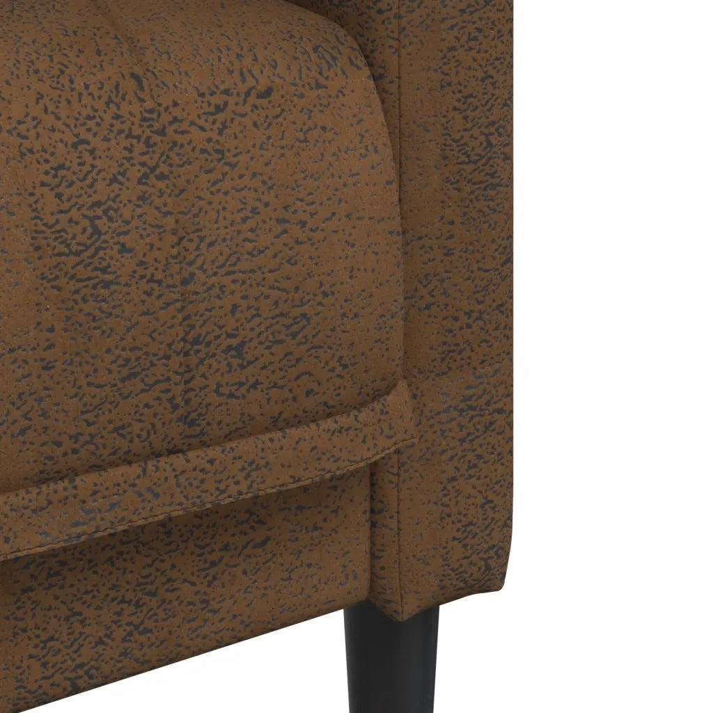 Poltrona Marrone in Similpelle Scamosciata 372603