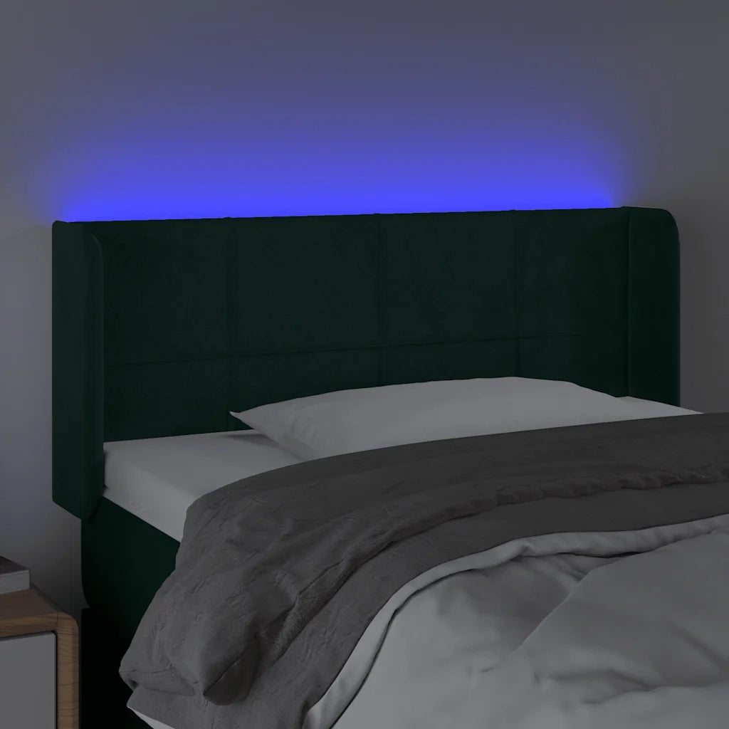 Testiera a LED Verde scuro 93x16x78/88 cm in Velluto 3123275