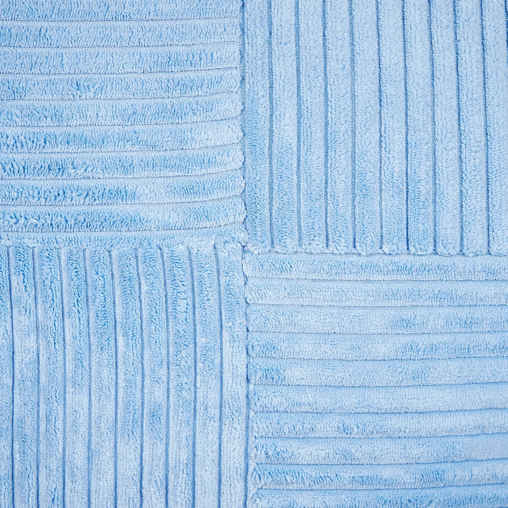 Set di 2 cuscini decorativi in velluto a coste blu 43 x 43 cm con motivo a righe Design moderno Cuscini decorativi