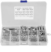 Set di viti a 5 facce in acciaio inossidabile - 135 pezzi - da M2,5 a M8 - contenitore di conservazione trasparente - per uso DIY e professionale.