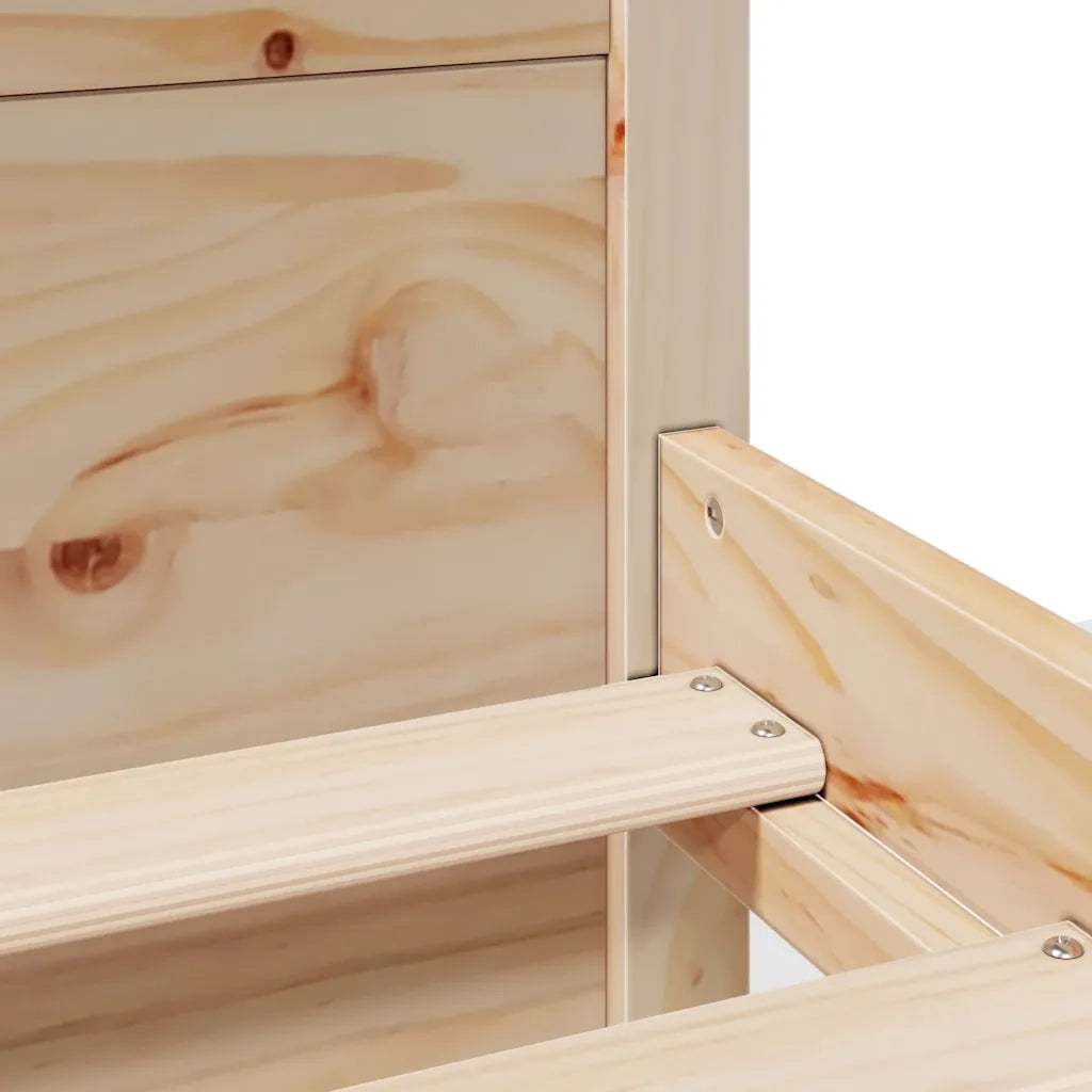 vidaXL Giroletto con Testiera 90x190 cm in Legno Massello di Pino