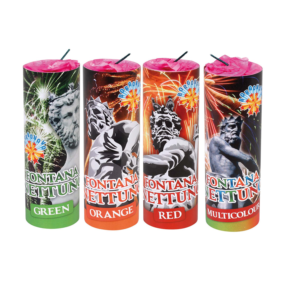 FONTANA 'NETTUNO' Ø 51x150h mm - conf. 4 pezzi fuochi artificio eventi matrimoni capodanno compleanni
