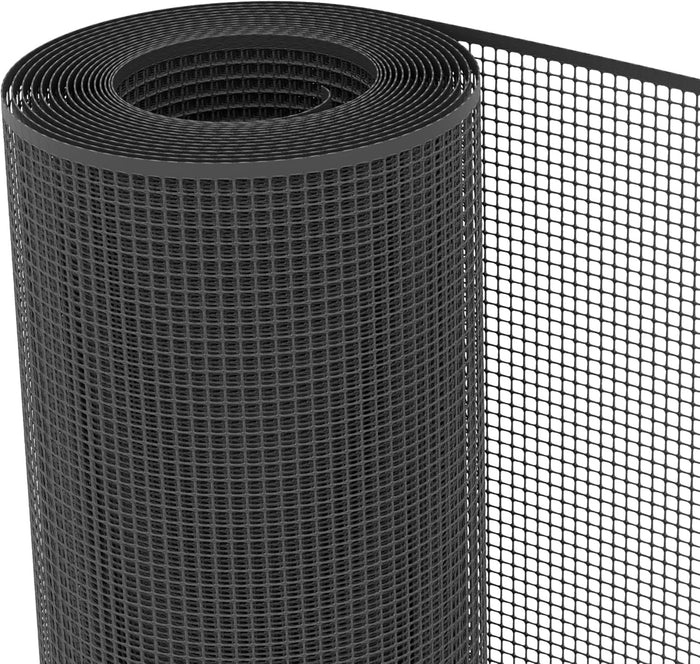 RETE DI PROTEZIONE 'QUADRA'  1,0x50 mt - colore antracite Rete Protettiva in Plastica a Maglia Quadrata per Balconi, Cancelli e Recinzioni