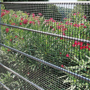 RETE DI PROTEZIONE 'QUADRA'  1,0x50 mt - colore antracite Rete Protettiva in Plastica a Maglia Quadrata per Balconi, Cancelli e Recinzioni