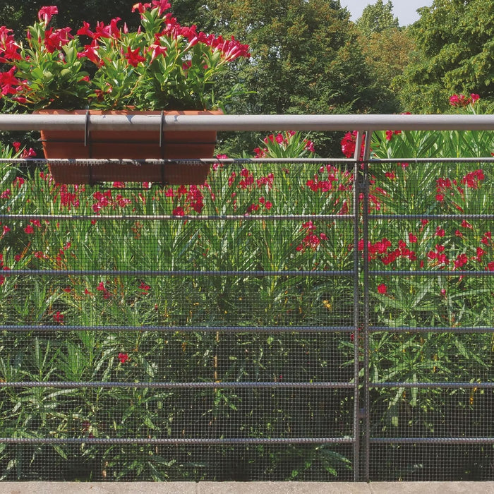 RETE DI PROTEZIONE 'QUADRA'  1,0x50 mt - colore antracite Rete Protettiva in Plastica a Maglia Quadrata per Balconi, Cancelli e Recinzioni