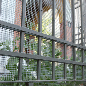 RETE DI PROTEZIONE 'QUADRA'  1,0x50 mt - colore argento  Rete Protettiva in Plastica a Maglia Quadrata per Balconi, Cancelli e Recinzioni