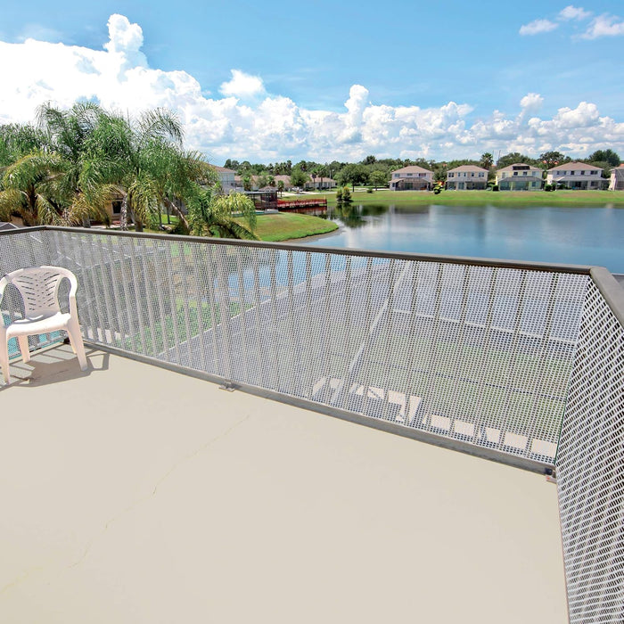 RETE DI PROTEZIONE PER BALCONI 'QUADRANET' mt. 1 x 50 - (maglia 10 x 10 mm) colore bianco  - SIDEX