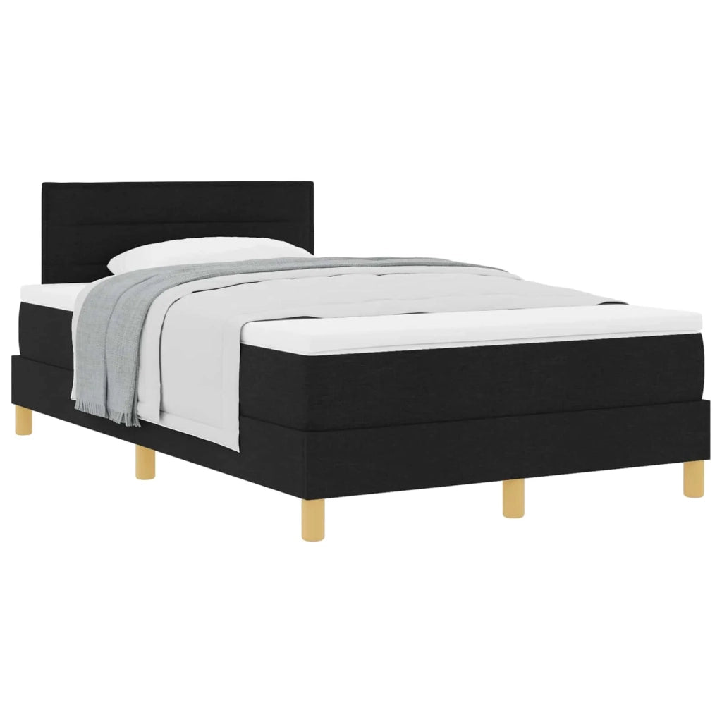 Letto a molle con cuscino Nero 120 x 190 cm Tessuto 3338827