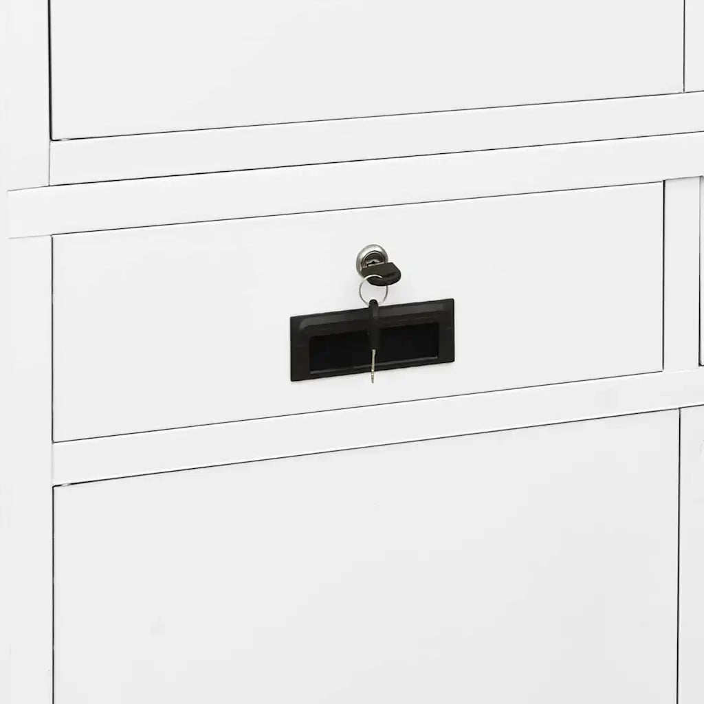 Armadio per Ufficio Bianco 90x40x180 cm in Acciaio cod mxl 37849