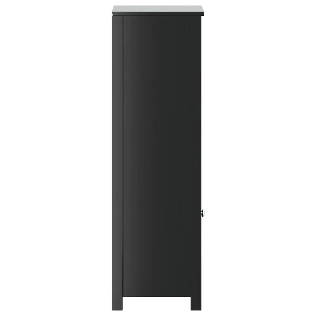 Mobile da Bagno | Armadio da bagno BERG Nero 40x34x110 cm Legno Massello di Pino