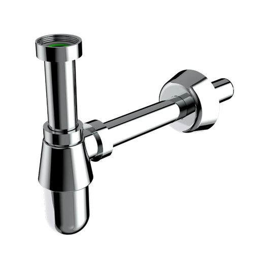 SIFONE SCARICO A BOTTIGLIA IN ABS CROMATO SENZA PILETTA CON CARTUCCIA ISPEZIONABILE MODELLO THERMOTR - 11/4 XØ32X250 MM  - BON