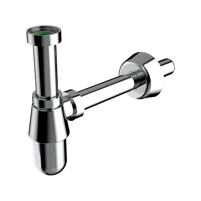 SIFONE SCARICO A BOTTIGLIA IN ABS CROMATO SENZA PILETTA CON CARTUCCIA ISPEZIONABILE MODELLO THERMOTR - 11/4 XØ32X250 MM  - BON