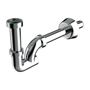 SIFONE SCARICO A COLONNA IN ABS CROMATO SENZA PILETTA PER LAVABO E BIDET CON ISPEZIONE MODELLO KAPPA - 1X Ø26×250 MM  - BON