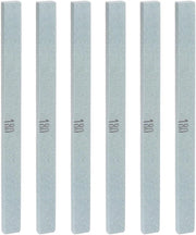 6 pezzi di lapide abrasivo 180 giri 150 mm x 12 mm x 6 mm pietra abrasiva rettangolare di silicocarbonato verde