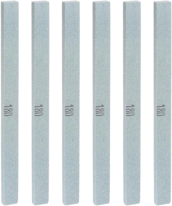 6 pezzi di lapide abrasivo 180 giri 150 mm x 12 mm x 6 mm pietra abrasiva rettangolare di silicocarbonato verde