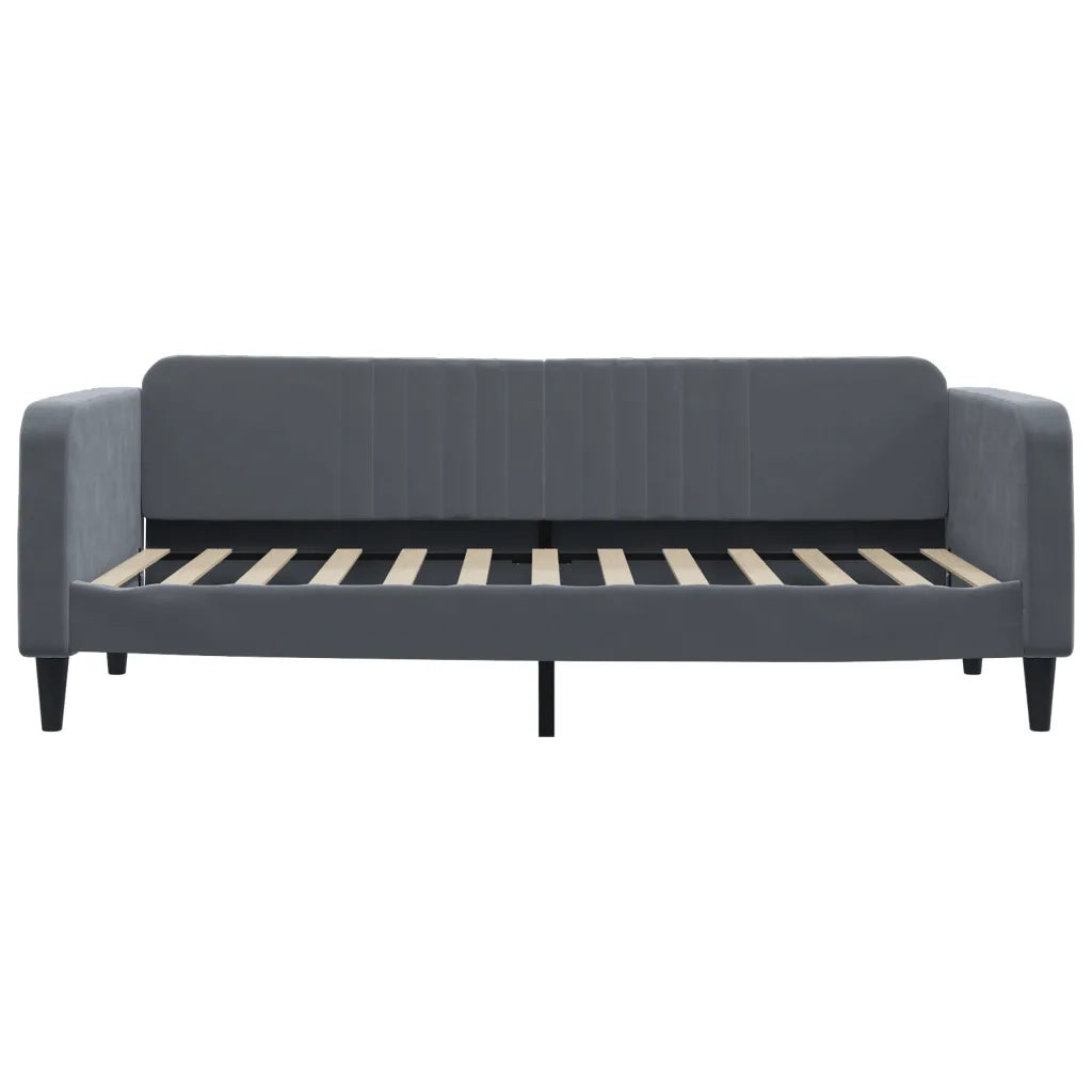 Divano Letto Estraibile Cassetti-Sofa Letto-Daybed Grigio Scuro 90x200cm Velluto 841631