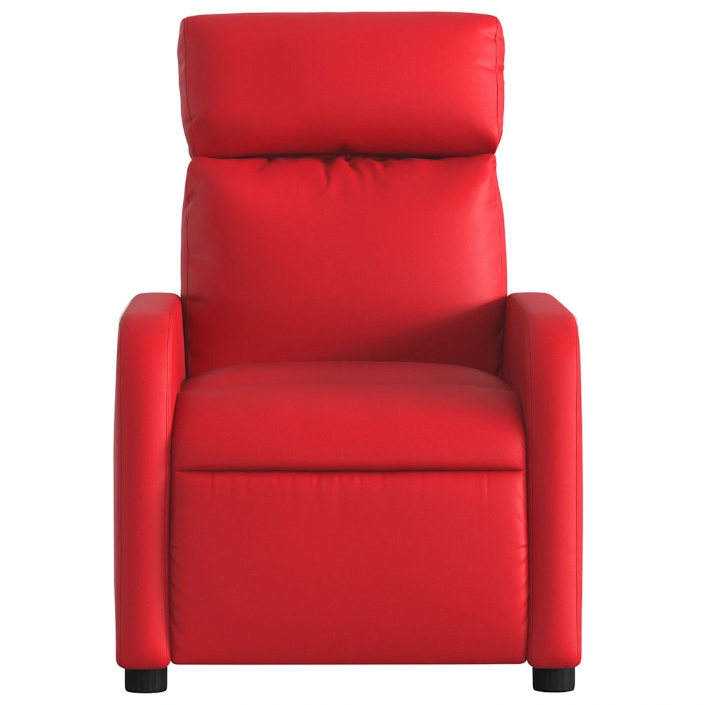 Divano Sedia-Poltrona Massaggiante Reclinabile Rossa in Similpelle 830334
