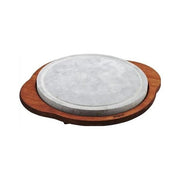 Piastra ollare bisetti 99011 rotonda con base legno wengè