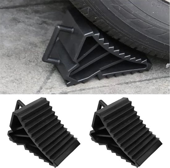 Due supporti di frenata in plastica con maniglia per attacchi - freno di stazionamento con manico in plastica per auto, caravan, camper.