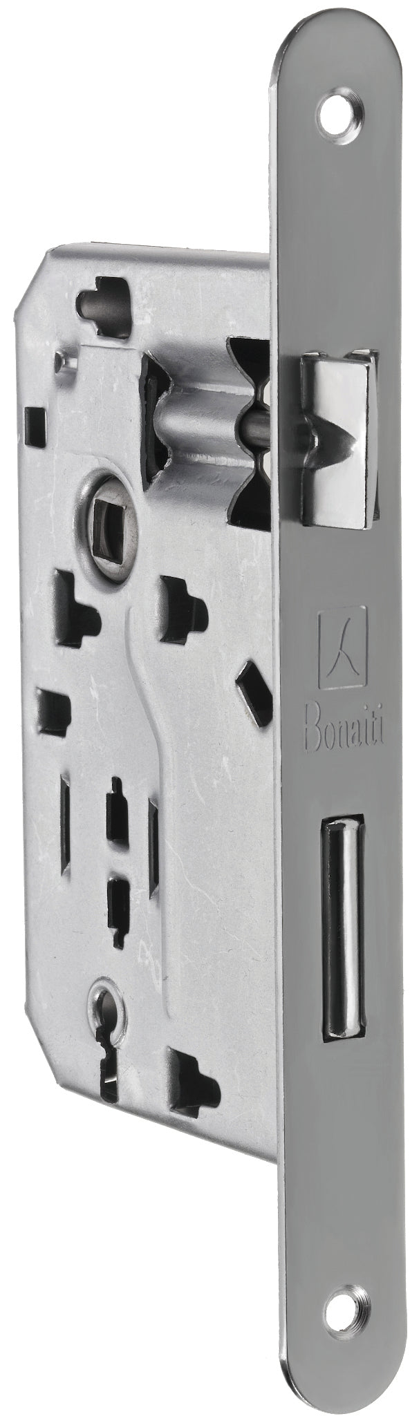 Bonaiti SERRATURA LEGNO PATENT INF. B/TONDO Art. 042T - cromato lucido E.50