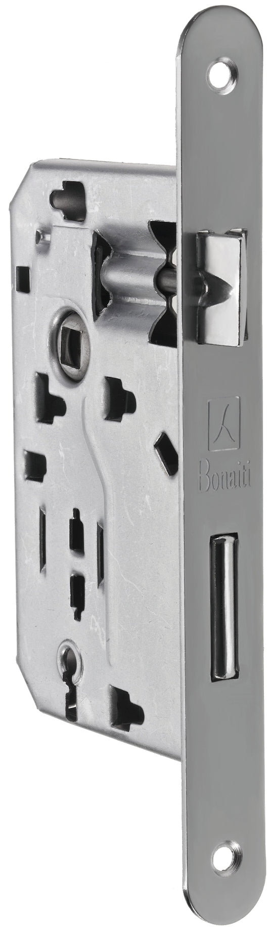 Bonaiti SERRATURA LEGNO PATENT INF. B/TONDO Art. 042T - cromato lucido E.50