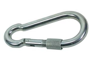 MOSCHETTONI CON CHIUSURA A GHIERA IN ACCIAIO NICHELATO- - ø mm. 10x100 - 20 pezzi QUALITY