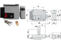 ELETTROSERRATURA PER CANCELLI CON TETTO E PULS. INT. VERNIC. 11731 N7- - mm.50 SX (11731502N7) - 1 pezzi CISA