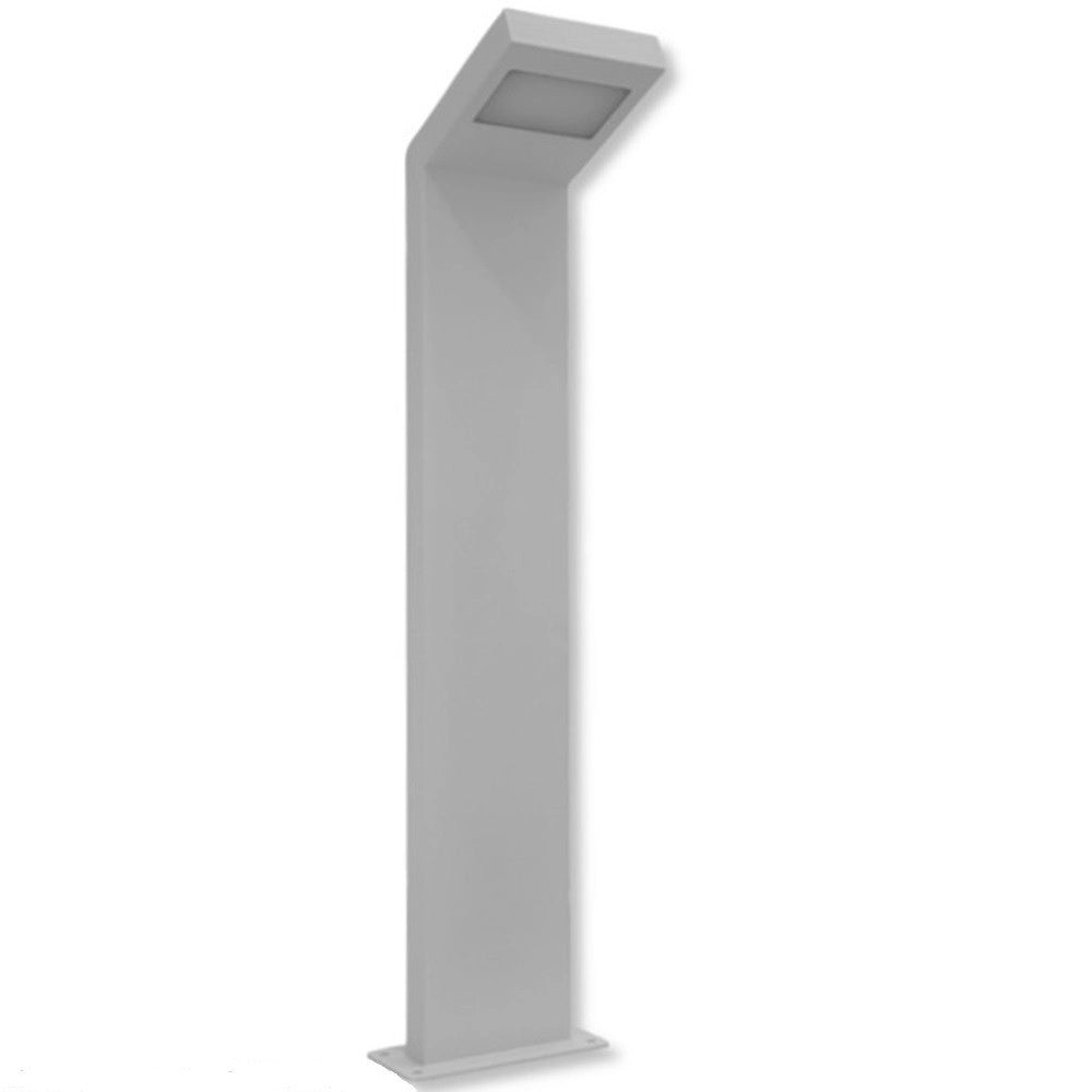 Trade Shop - Lampada Applique Led Da Giardino 10w Ip54 Lampione Bollard Da Terra Luce 4000k 954pa-h580 - Bianco