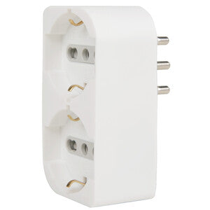 ADATTATORE SPINA 16A  2 PRESE UNIVERSALI SALVASPAZ- 1,0 pz