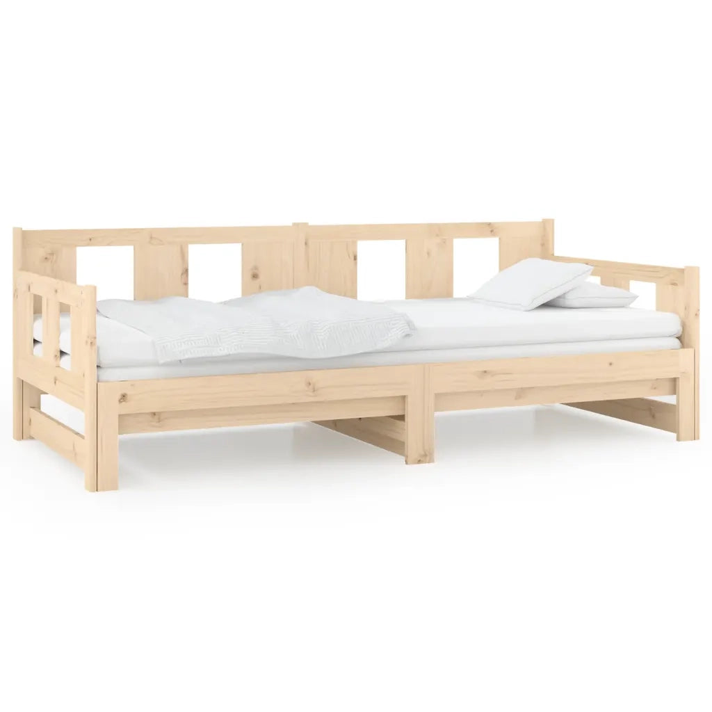 Dormeuse Estraibile in Legno Massello di Pino 2x(90x190) cm 820292