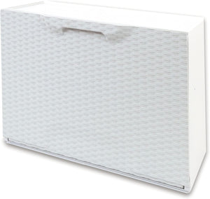 SCARPIERA MODULARE RATTAN in plastica BIANCO CM 51X17,3 H.CM 40,1 agganciabile, componibile e incastrabile