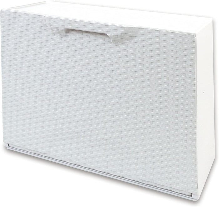 SCARPIERA MODULARE RATTAN in plastica BIANCO CM 51X17,3 H.CM 40,1 agganciabile, componibile e incastrabile