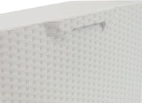 SCARPIERA MODULARE RATTAN in plastica BIANCO CM 51X17,3 H.CM 40,1 agganciabile, componibile e incastrabile