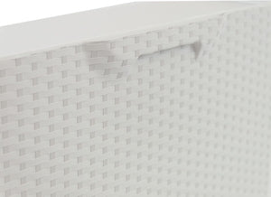 SCARPIERA MODULARE RATTAN in plastica BIANCO CM 51X17,3 H.CM 40,1 agganciabile, componibile e incastrabile