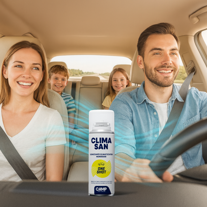 Igienizzante monodose climasan one shot spray per climatizzatori abitacoli auto camper 200ml 3 pezzi