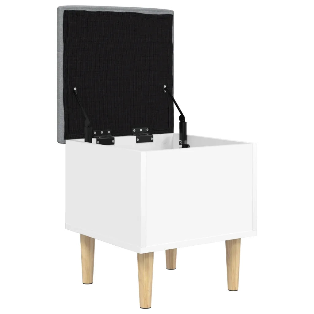 Panca Portaoggetti Bianca 42x42x46 cm in Legno Multistrato 835061